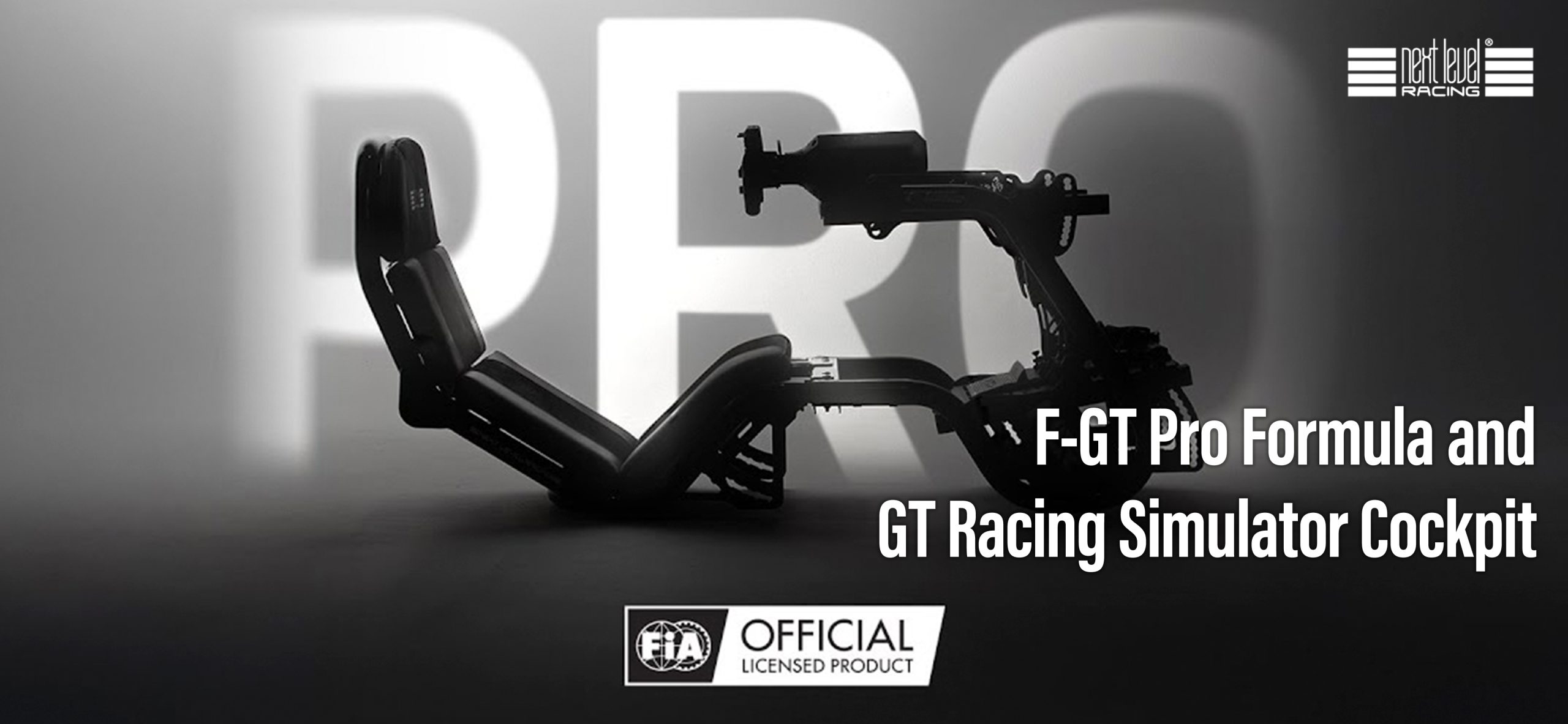 Next Level Racing F-GT Pro Formula and GT Racing Simulator Cockpit Black Edition